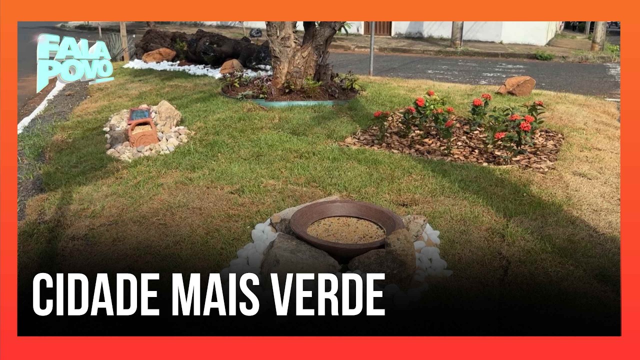 Morador transforma canteiro abandonado em espaço verde no bairro Saraiva