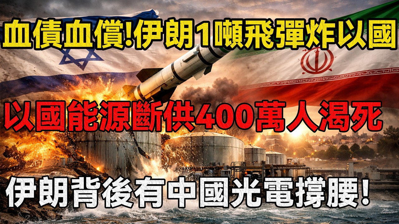 血債血償！伊朗1噸飛彈炸穿以色列水廠，400 萬人恐被渴死，伊朗背靠中國上演絕地反殺 #中国 #川普 #伊朗 #以色列 #地缘政治 #断水