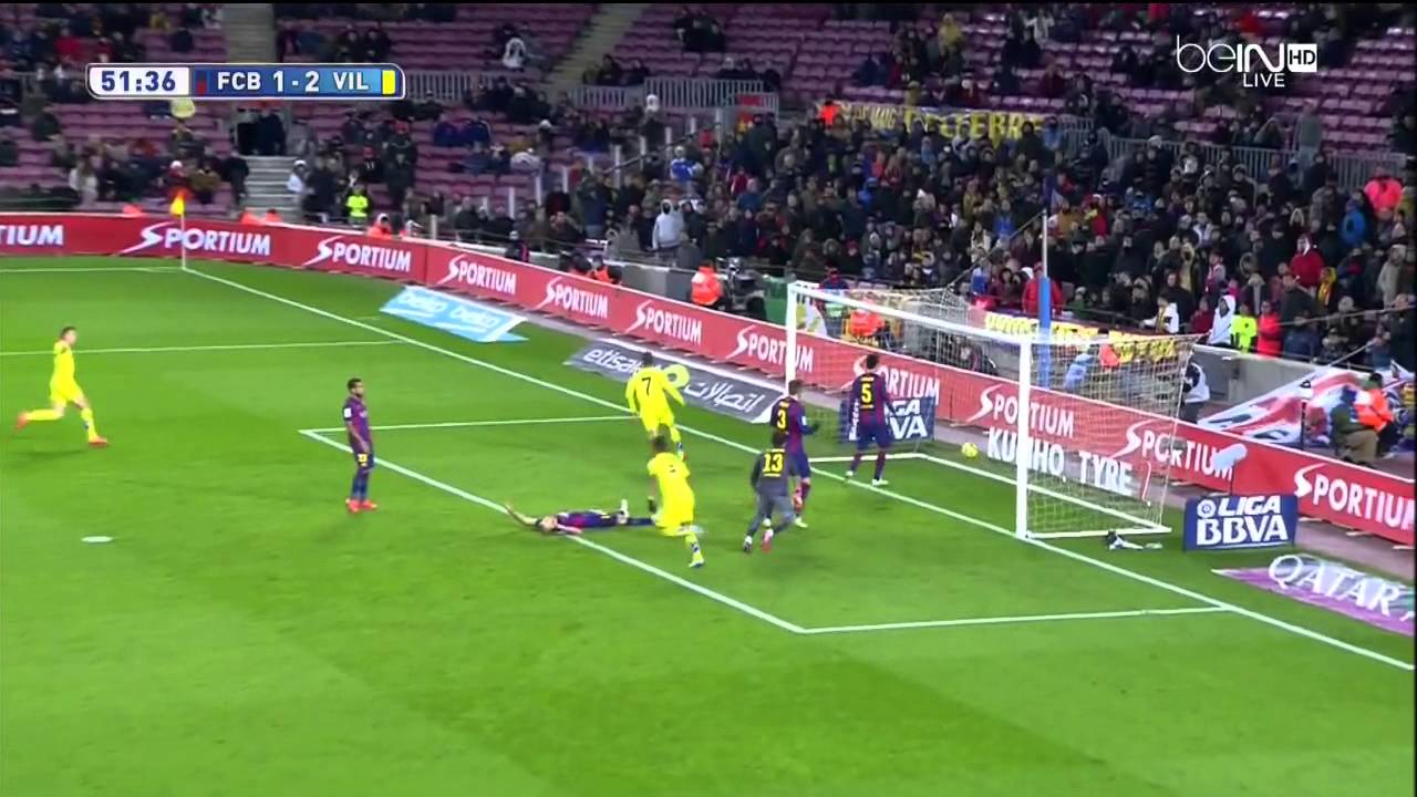 Barcelona - Villarreal Highlights HD 01.02.2015