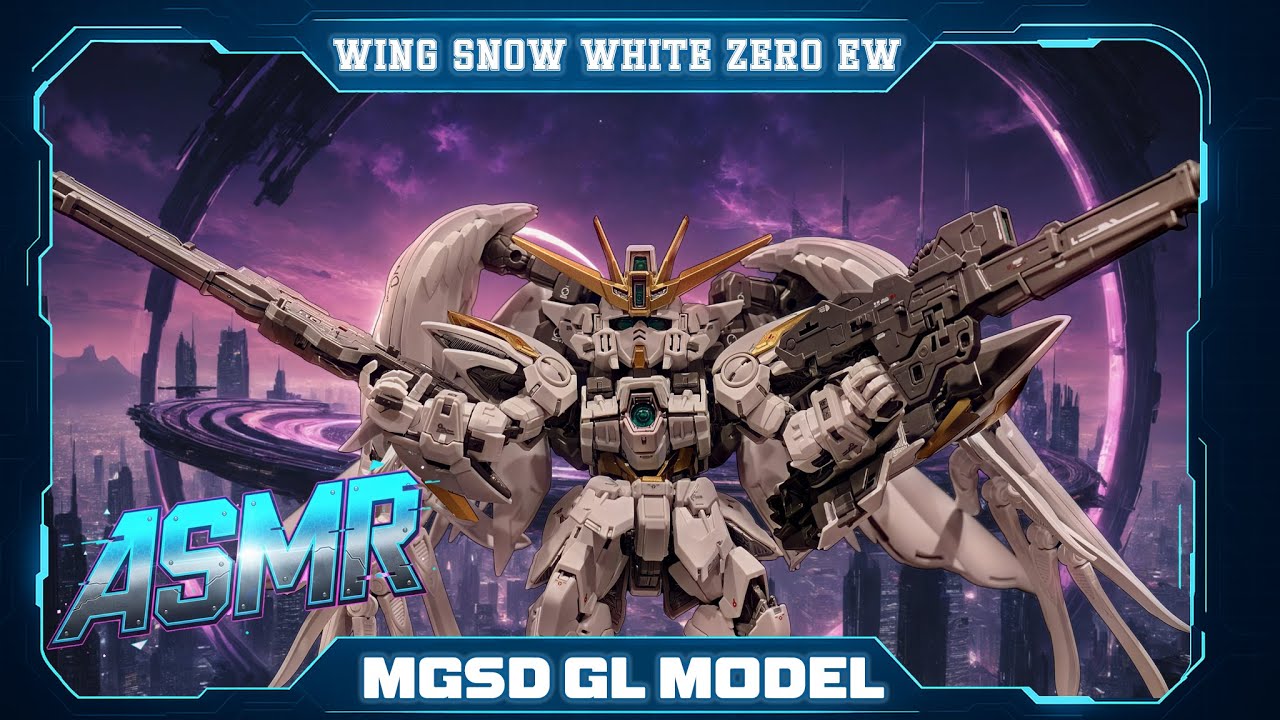 MGSD Wing Snow White Gundam Zero Custom EW - GL MODEL Model Kit | ASMR | Quick build | 4K