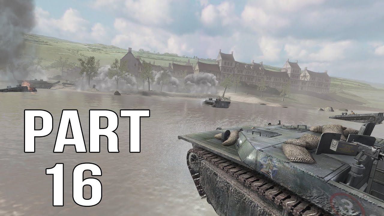 Call of Duty 2 Gameplay Walkthrough Part 16 - USA Campaign - Crossing the Rhine