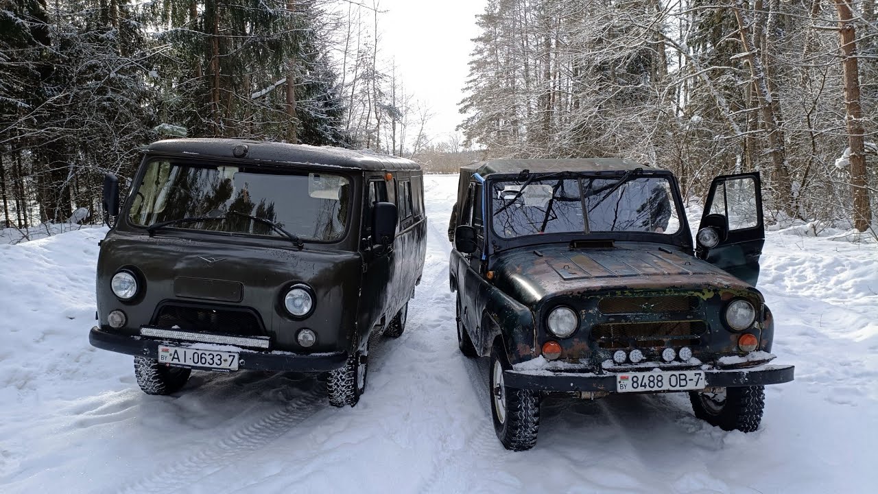УАЗ469 VS УАЗ452: Снежный замес!