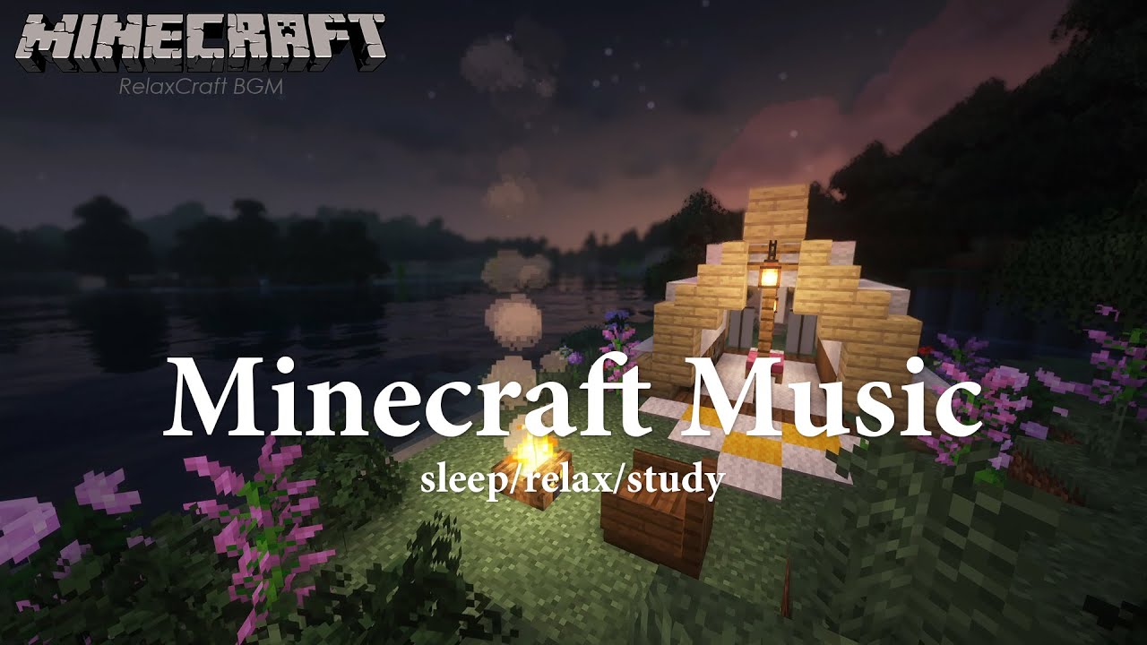 ⛺Minecraft Camping night Ambience w/ C418 Music | 5 Hours