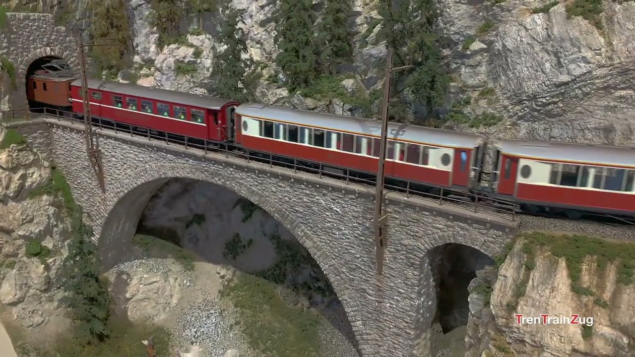4K Bahnmuseum Albula RhB. Museo del Ferrocarril del Albula. 2023