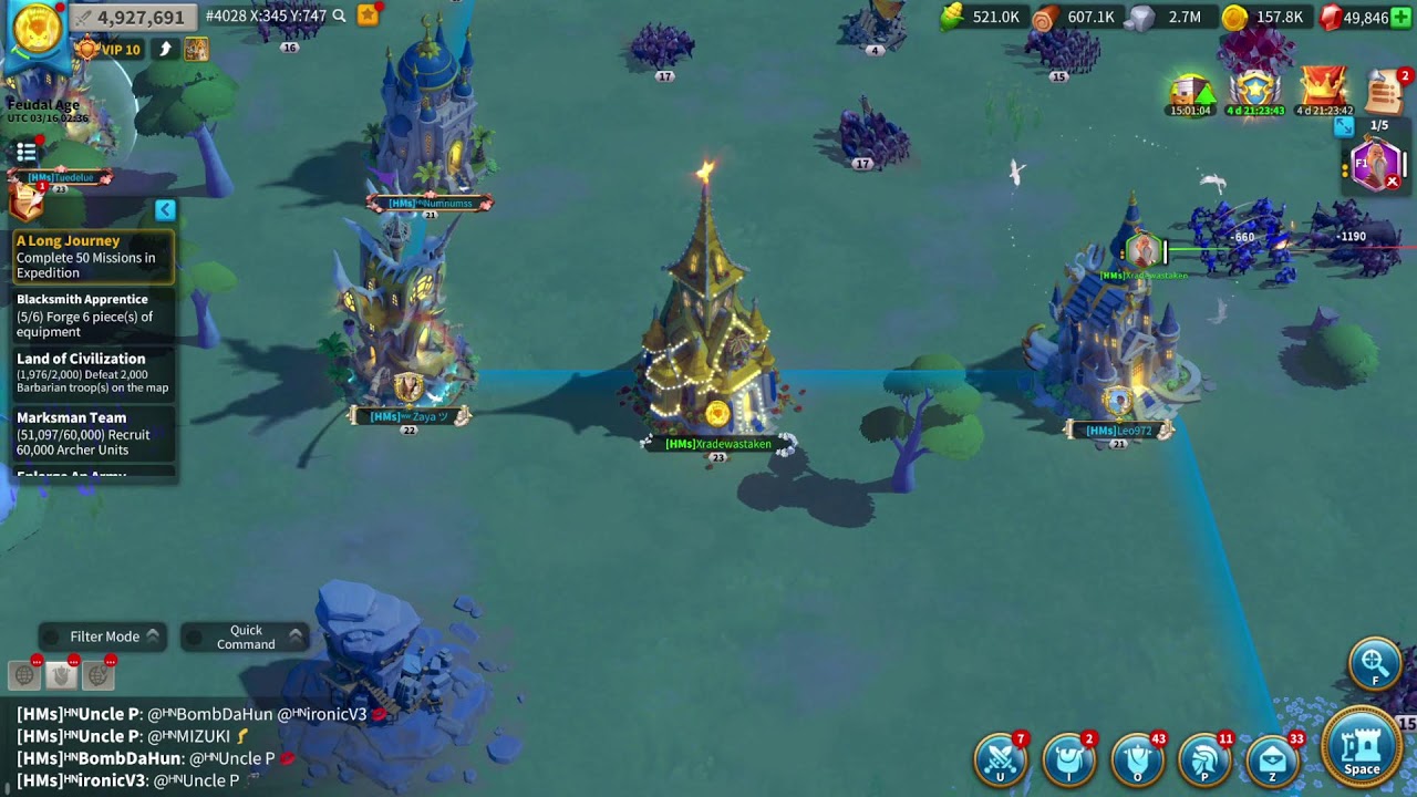 Pushing 7k gem event on 2 accounts (Rise of kingdoms)