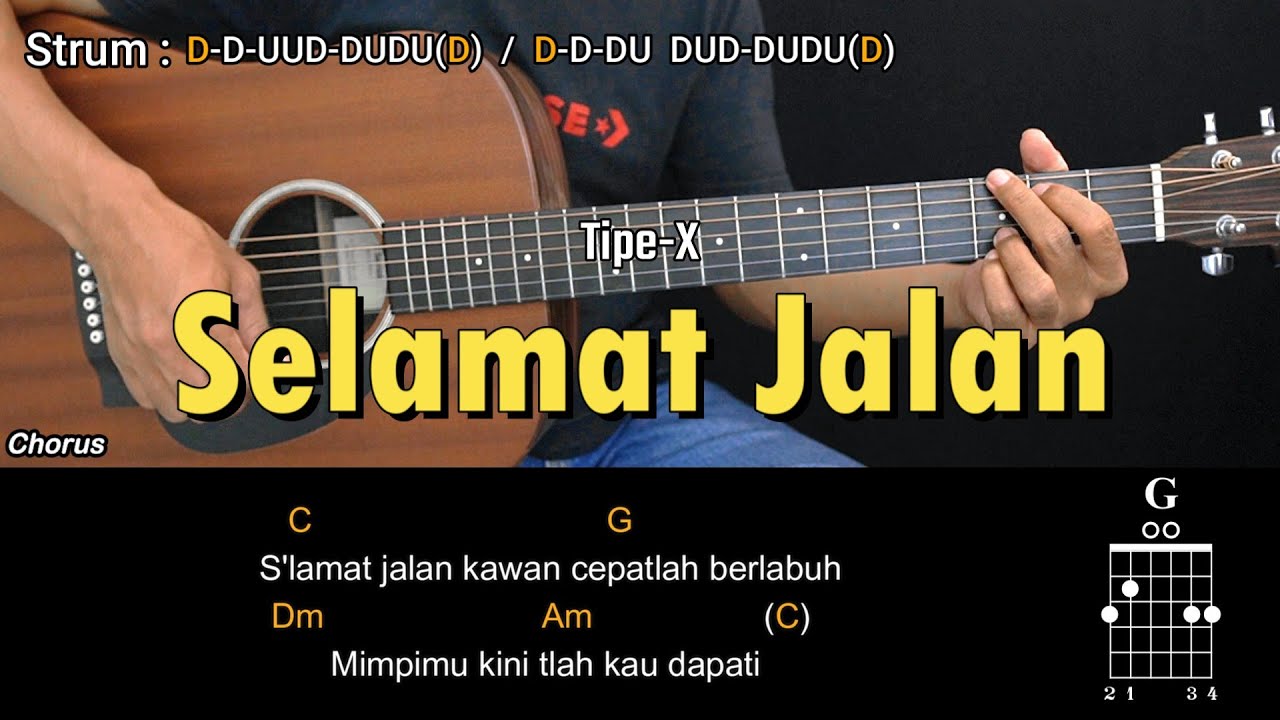 Selamat Jalan - Tipe-X | Tutorial Chord Gitar Mudah dan Lirik
