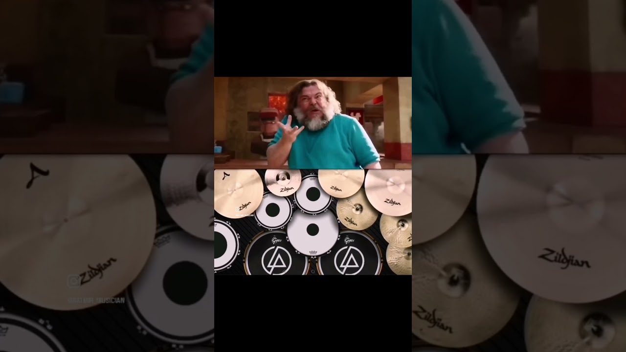 Jack Black-Steve's - LAVA CHIKEN - Minecraft (drum cover) 