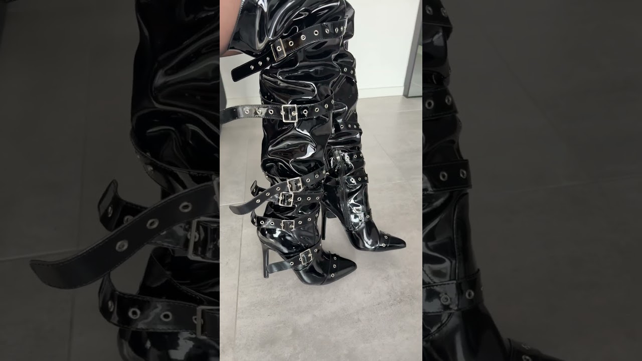 Black Over-the-knee High Heels Boots #highheels #overkneeboots #boots