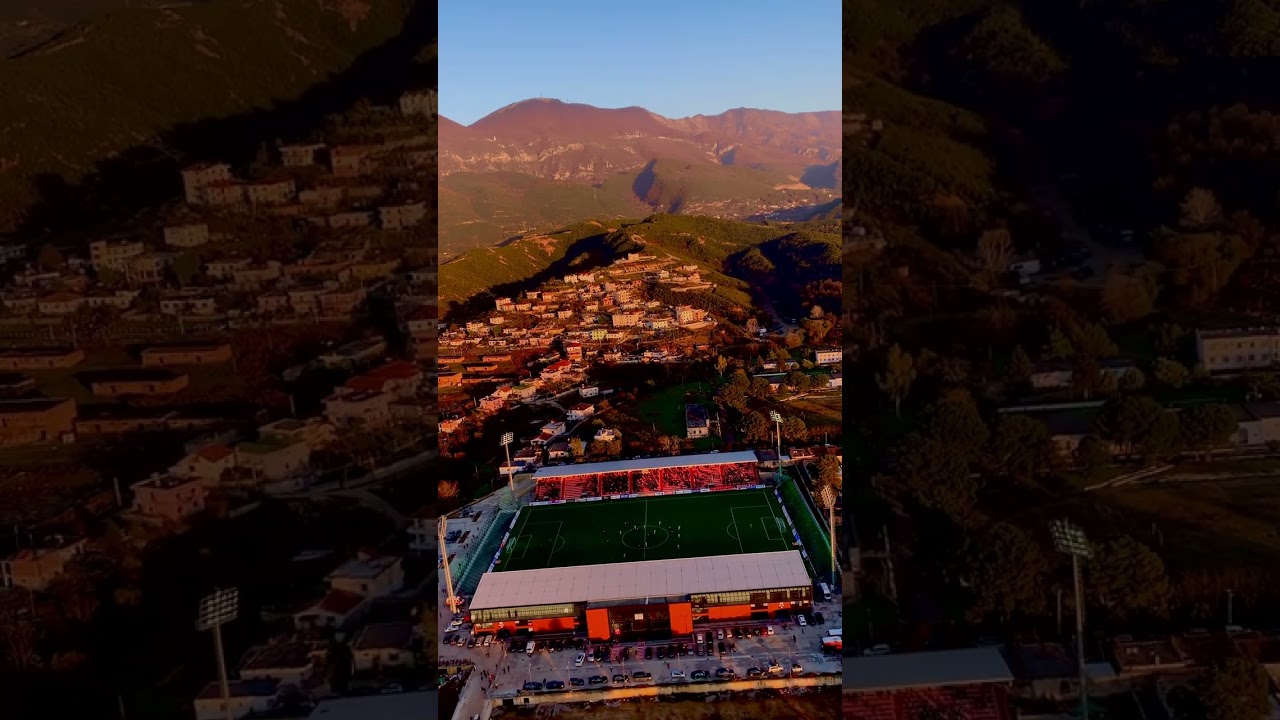 Stadiumi Partizani from the Air. 2023