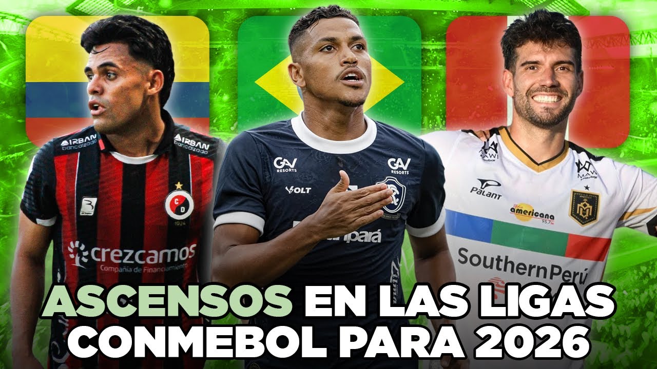 Los CLUBES ASCENDIDOS a PRIMERA en las LIGAS CONMEBOL (2026)