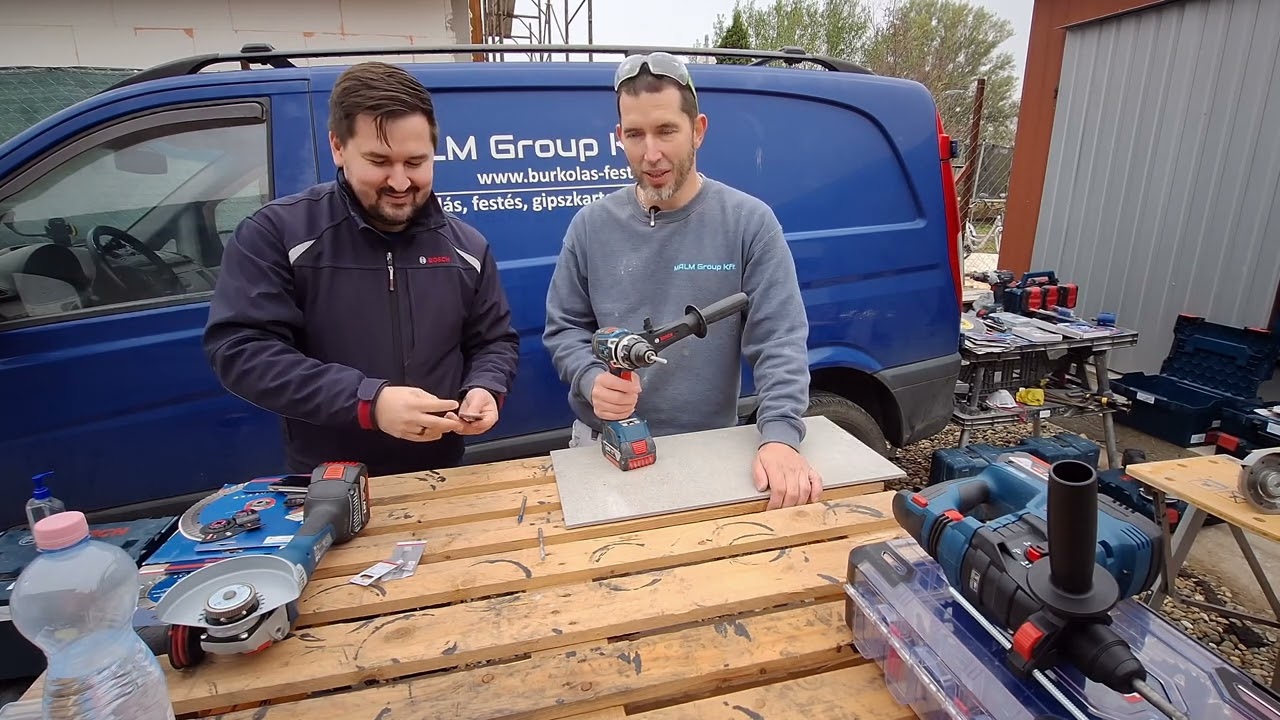 Greslap fúrás a Bosch Hex-9 HardCeramic és egy gyémánt fúrószár segítségével