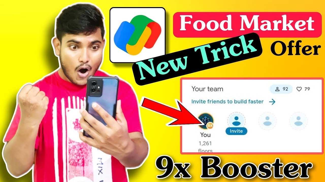 Google Pay Food Market Offer 2022 ! Get 9x Booster ! Google Pay Free Floor Trick ! G-Pay New Offer