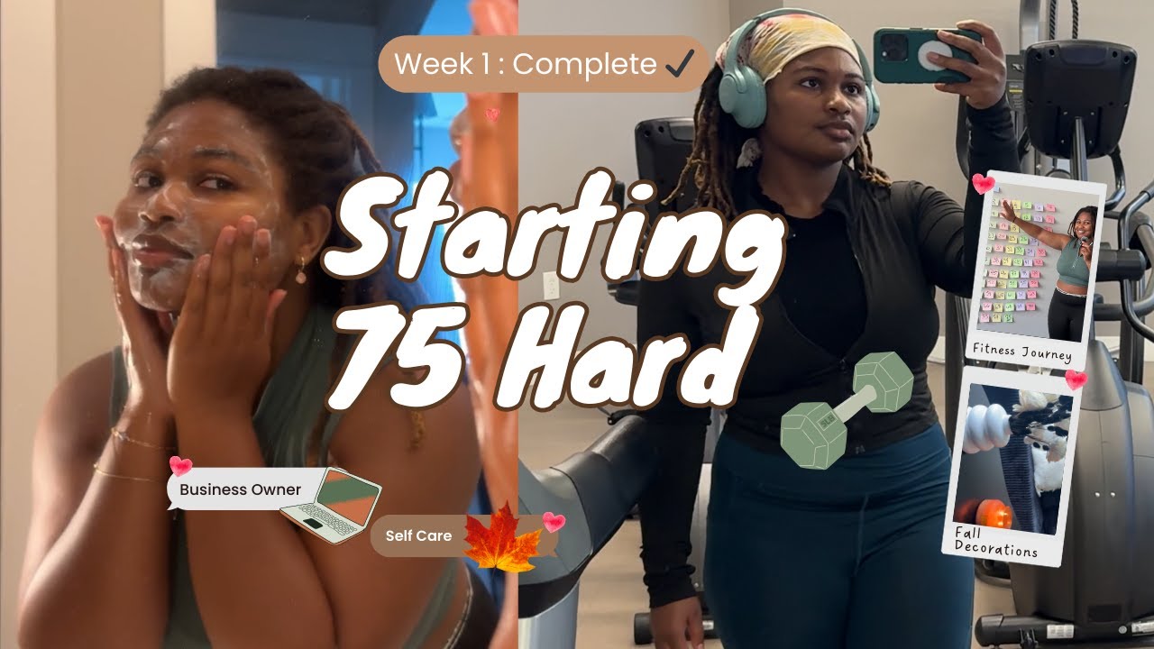 75 Hard Challenge Week 1 💪🏾 | Small Business, Fall Decorating & Self-care Routine ✨