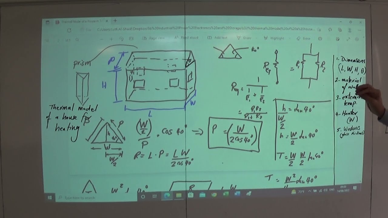 The Thermal Model of the House in Simulink, Part 1, 14/8/2022