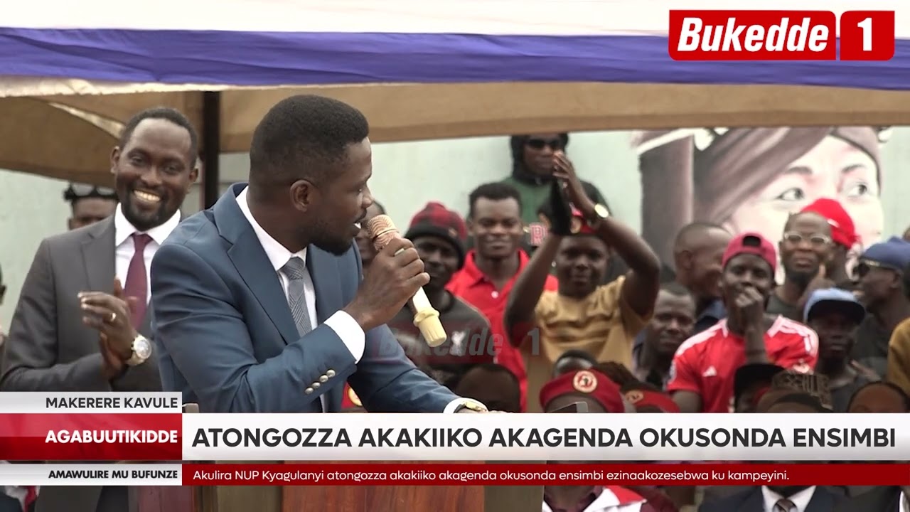 Agabuutikidde. Akulira NUP Robert Kyagulanyi Ssentamu alonze akakiiko   Kakukulira kusonda ssente e
