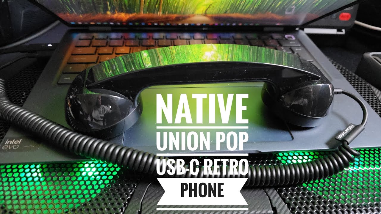 Телефон Native Union Pop USB-C &ndash; ретро-телефон с микрофоном и динамиком &ndash; распаковка.