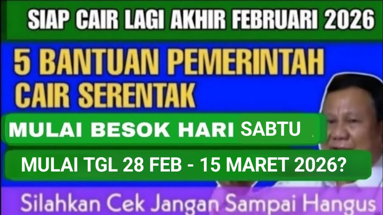 YESS ADA TAMBAHAN LAGI🥰 BESOK HINGGA 15 MARET ADA 5 BANSOS PEMERINTAH INI SIAP DISALURKAN