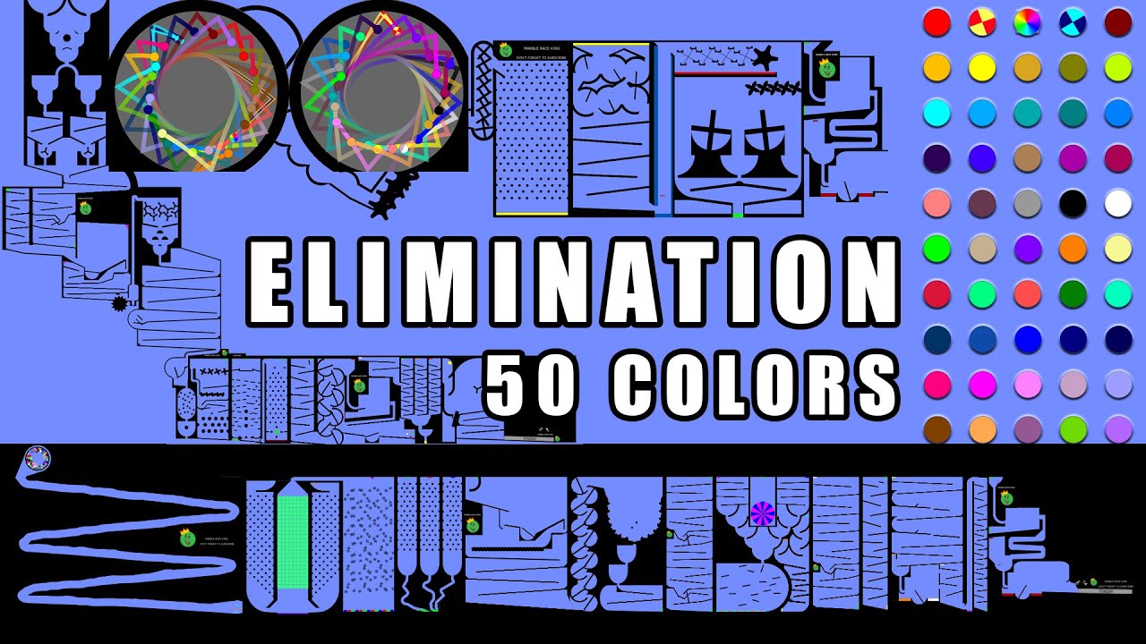 Amazing Elimination Color Marble Race 5 in Algodoo \ Marble Race King