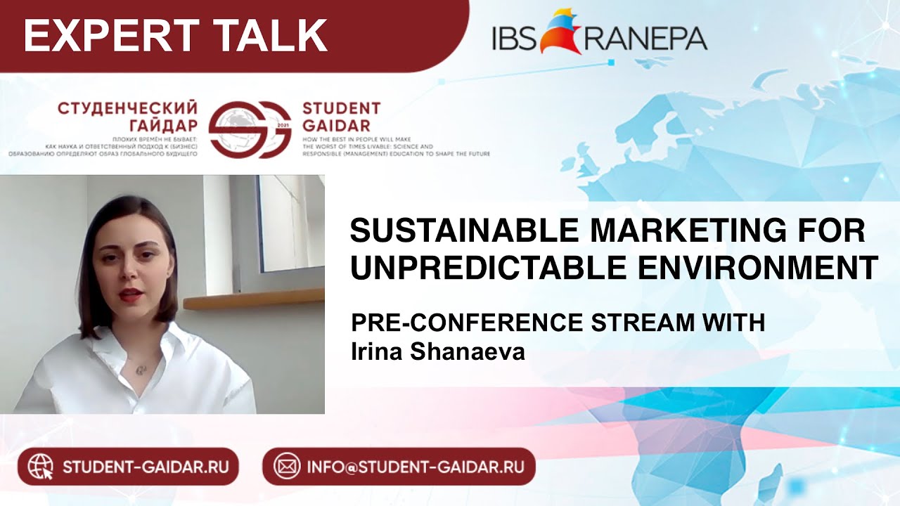 SUSTAINABLE MARKETING FOR UNPREDICTABLE ENVIRONMENT