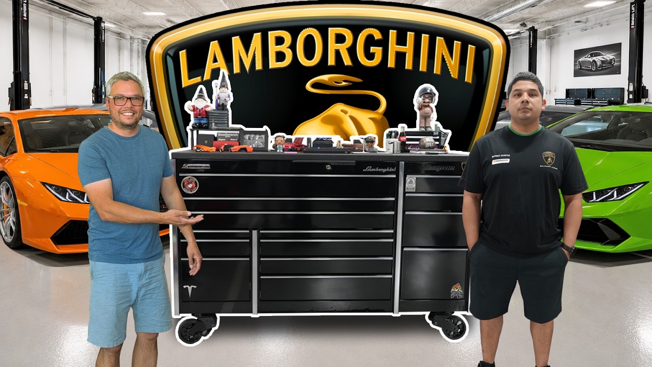 Мастер Lamborghini показывает свою невероятно ЧИСТУЮ мастерскую (обзор ящика с инструментами)