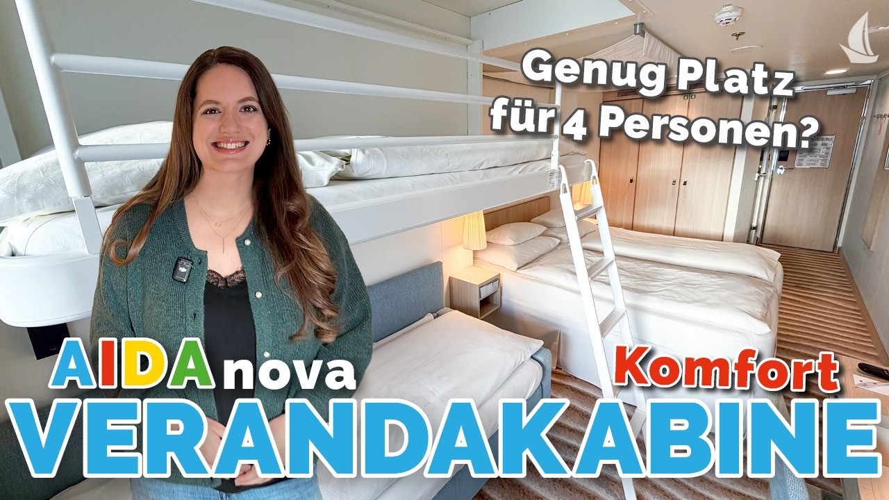 AIDAnova Verandakabine Komfort 14273 (für 4 Personen): Rundgang