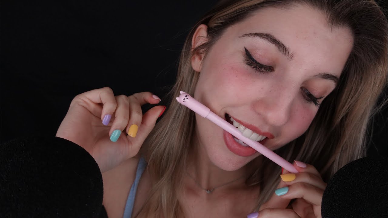 ASMR Pen Noms for Tingle Immunity ✨