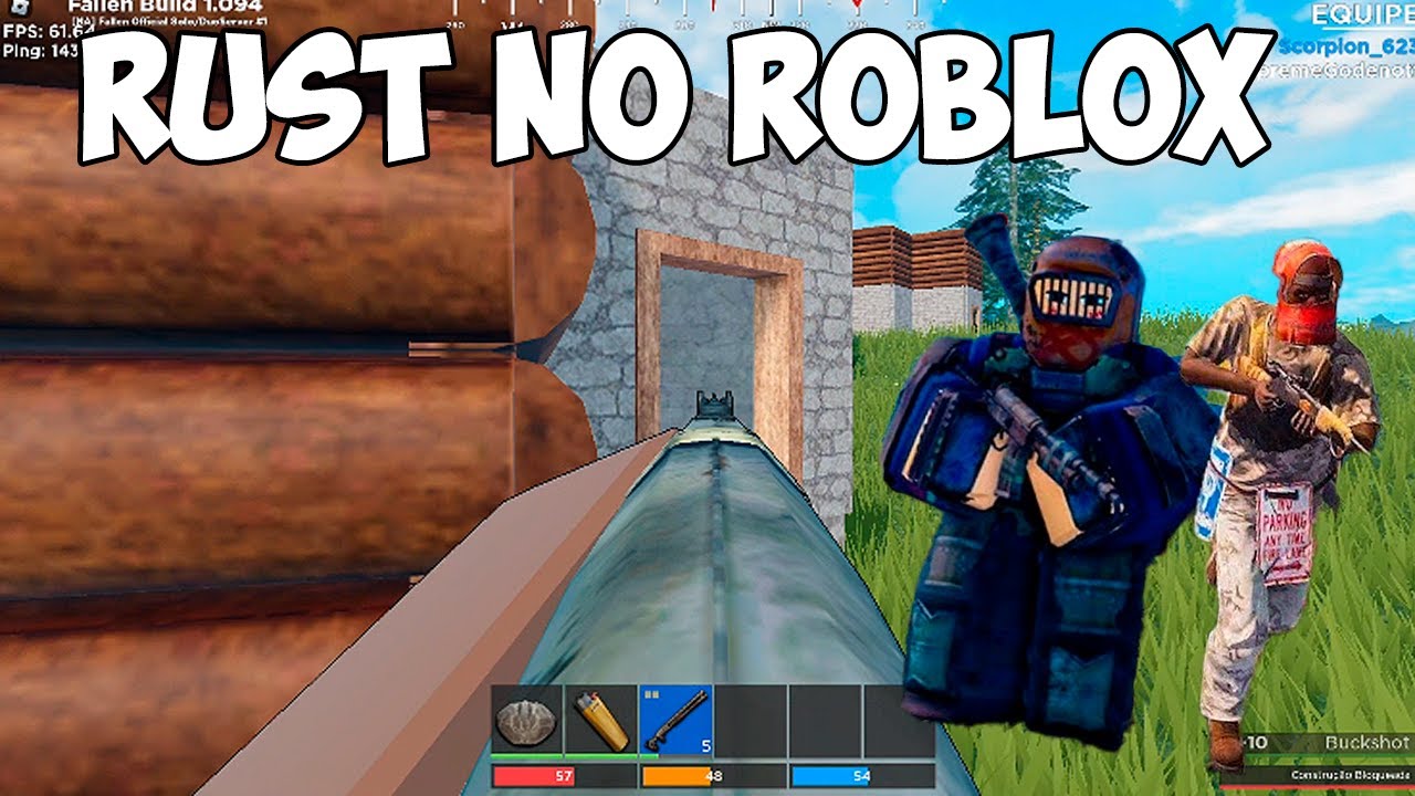 RUST NO ROBLOX - FORAM INVENTAR DE RAIDAR A BASE NA FRENTE DA MINHA E DEU RUIM FALLEN V5