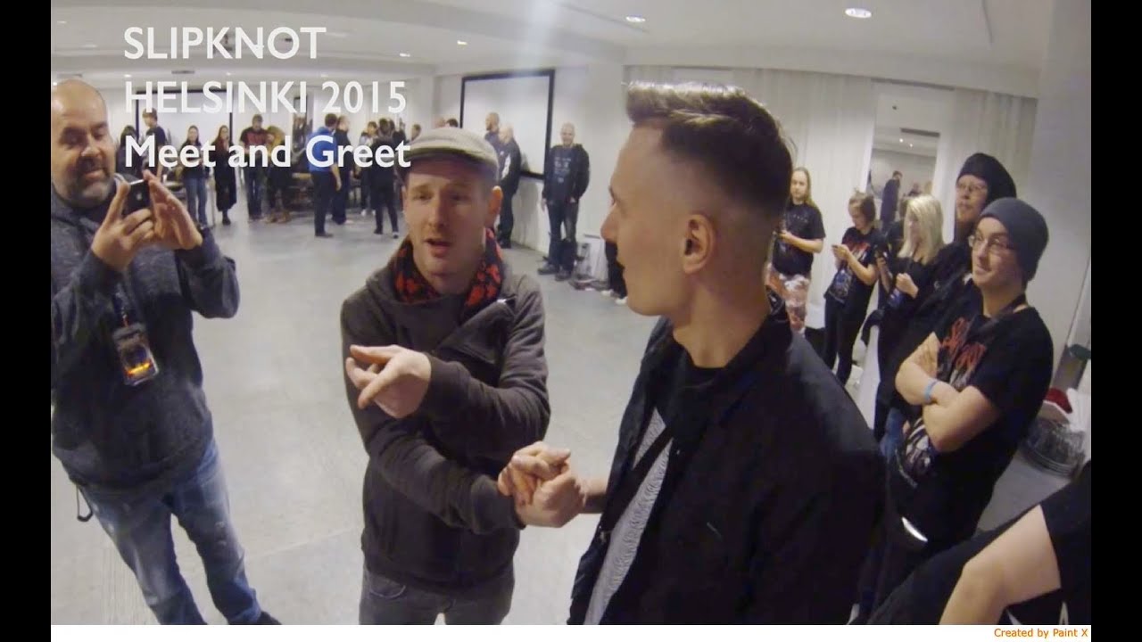 Slipknot Meet and Greet , Helsinki 2015 , Corey, Jim , Shawn , Sid