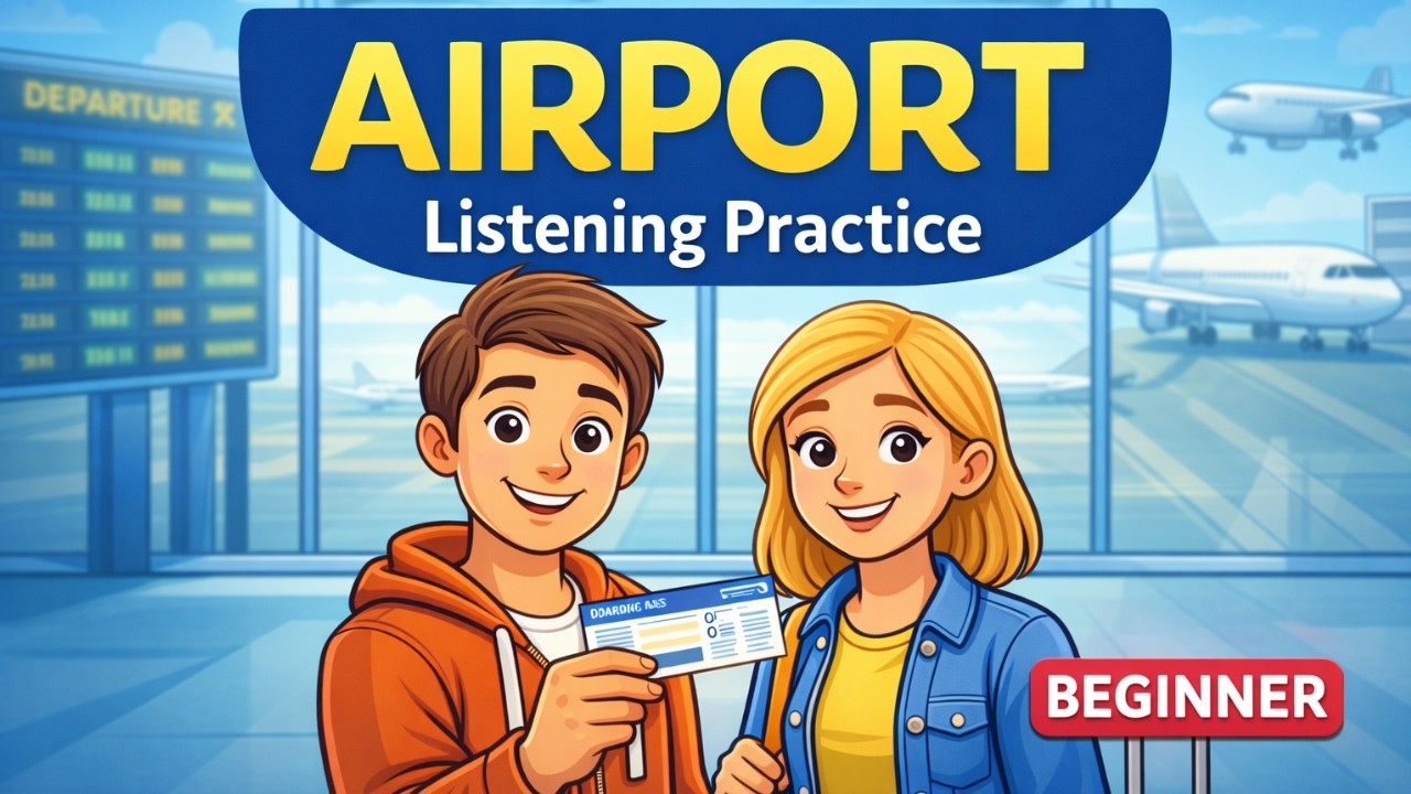 English at the Airport | Slow English Conversation for Listening Practice