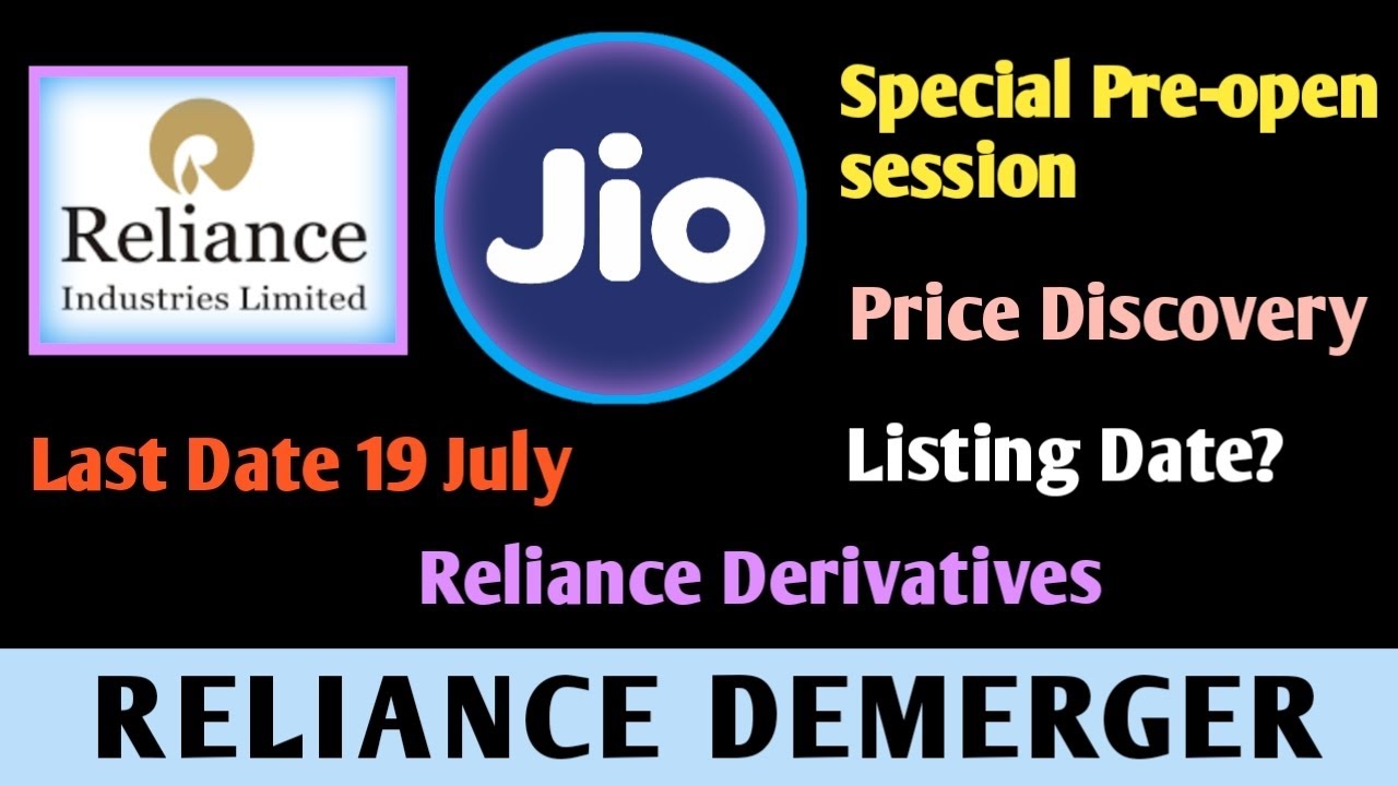 Special Pre Open Session for Reliance | Reliance Demerger Important Updates| Jio Financial Services