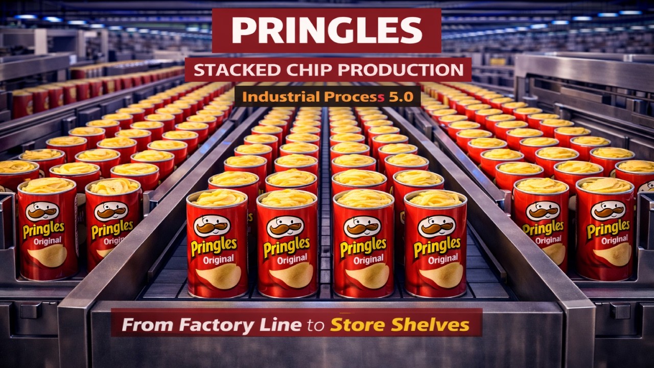 Pringles Stacked Chip Mass Production Explained | Automated Factory