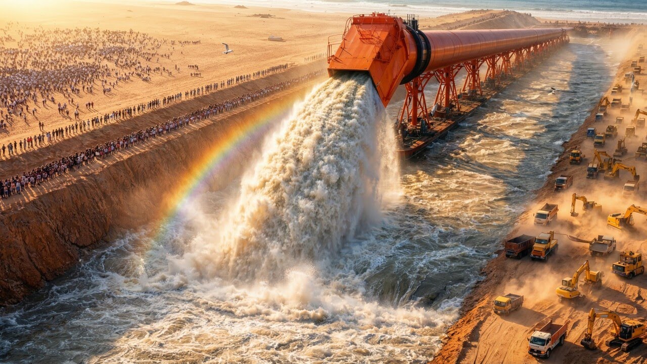 Egypt Splits the Sahara to Let the Mediterranean Sea In! This Will Change the Map of Africa Forever!