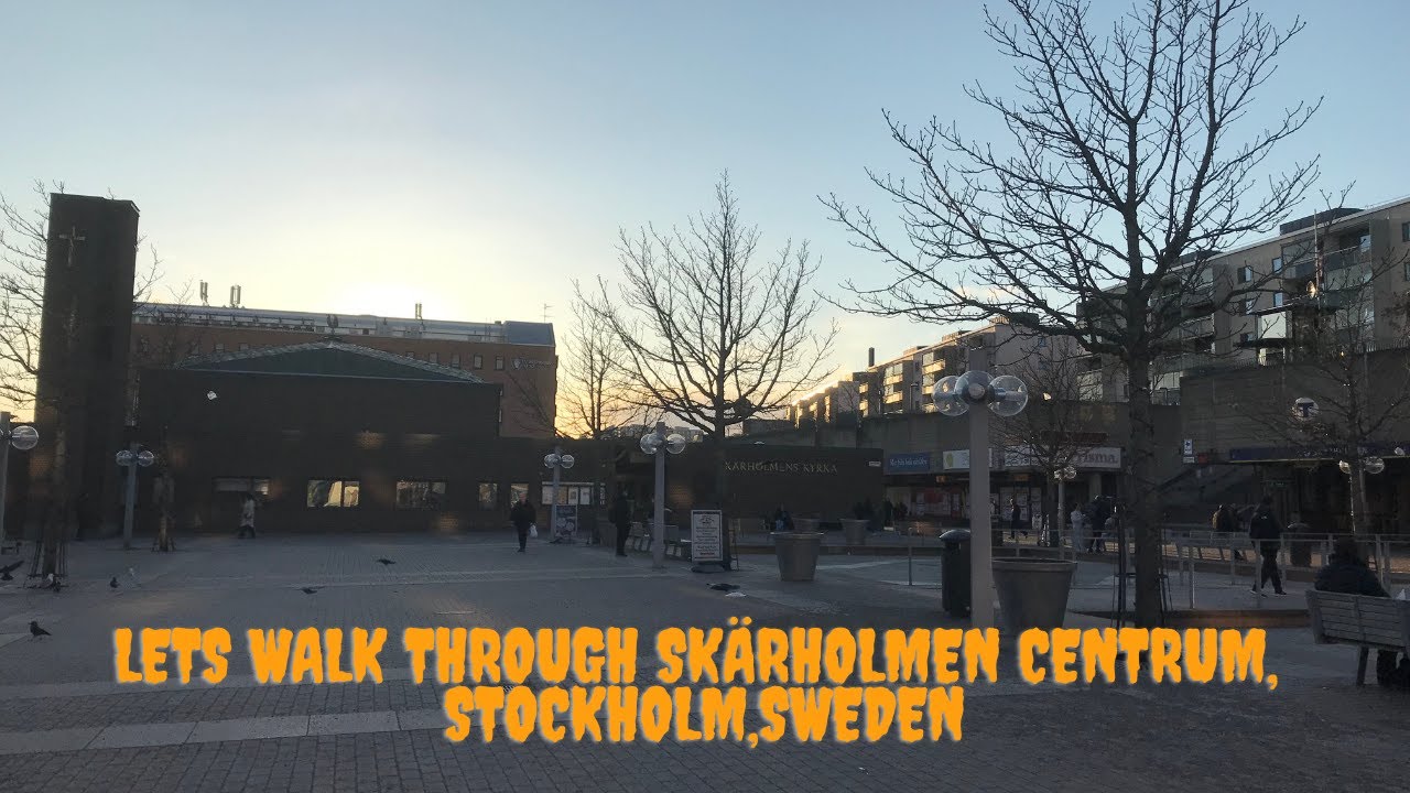 Lets walk through Skärholmen centrum, Stockholm, Sweden
