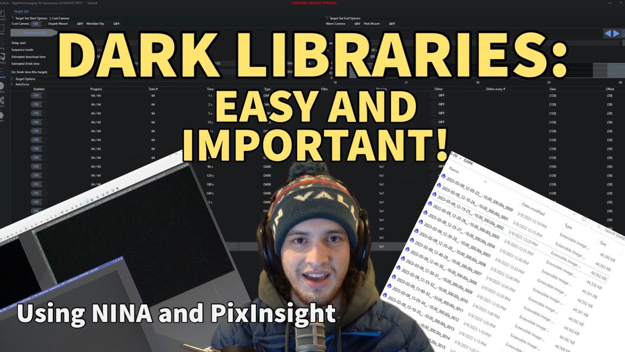 Как создать библиотеку темных кадров в NINA и PixInsight!