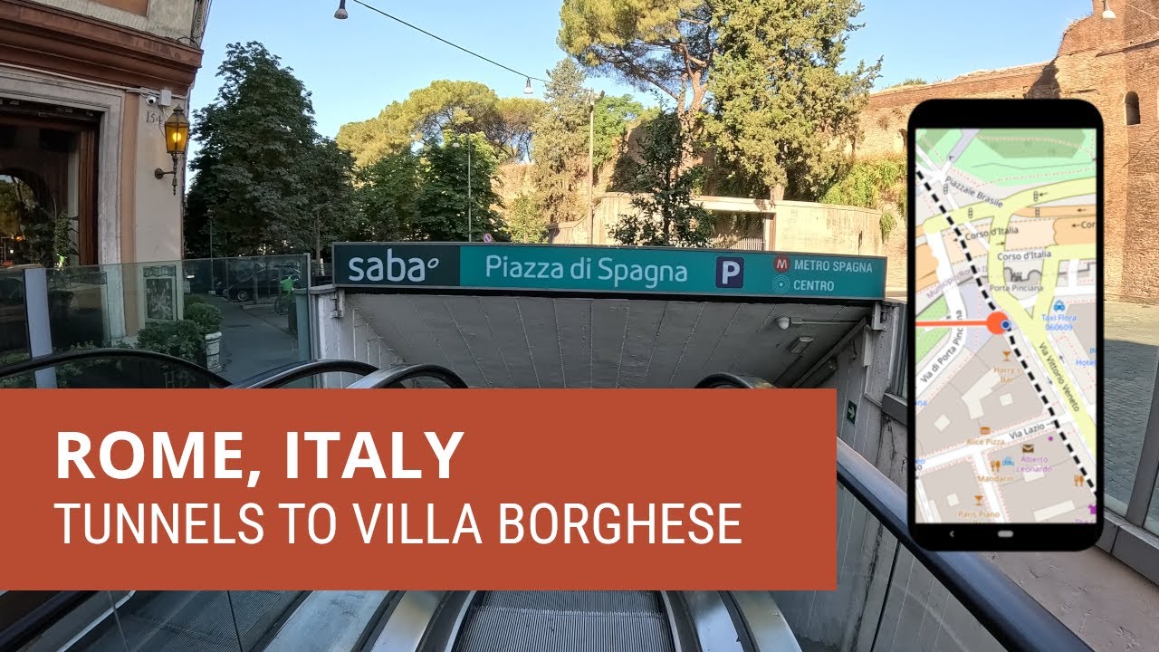 Rome Walking Tour: Spagna Tunnel to Villa Borghese