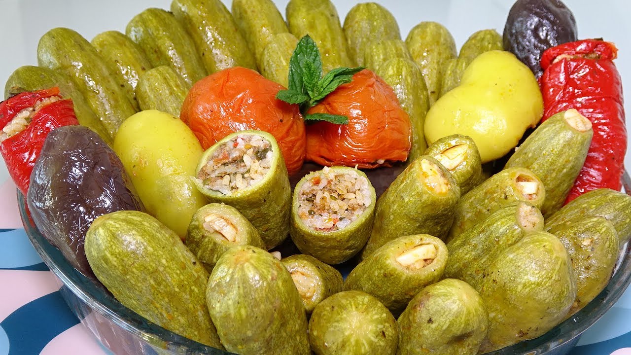 المحشي المشكل بالخضرة🍆🌶 على طريقتي بأطيب خلطة مميزة😋.
