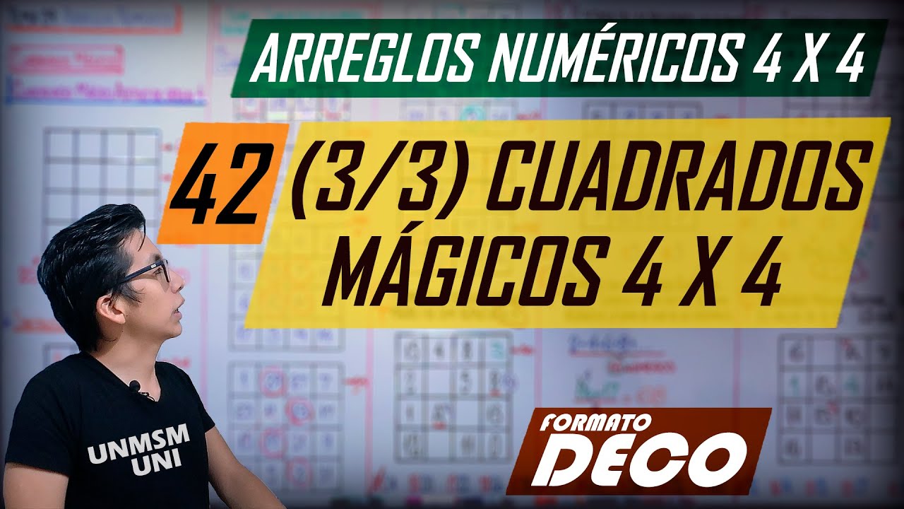 CUADRADOS MÁGICOS 4 X 4 | RAZONAMIENTO MATEMÁTICO