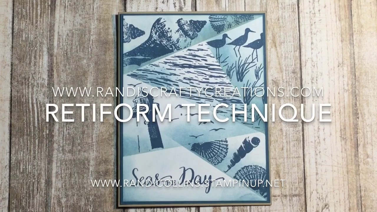 Retiform Stamping Techinque w/ Stampin Up High Tide & So Many Shells