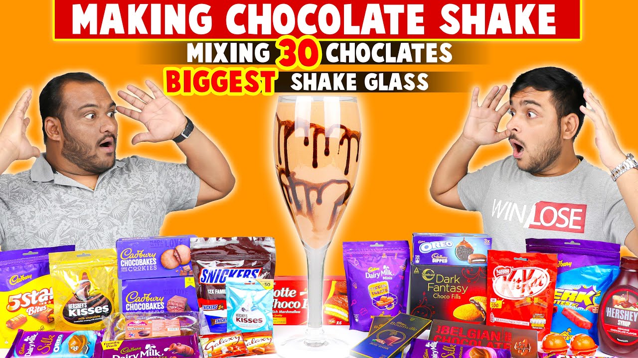 BIG CHOCOLATE SHAKE CHALLENGE | Mixing 30 Chocolates Challenge | Food Challenge | Viwa Food World