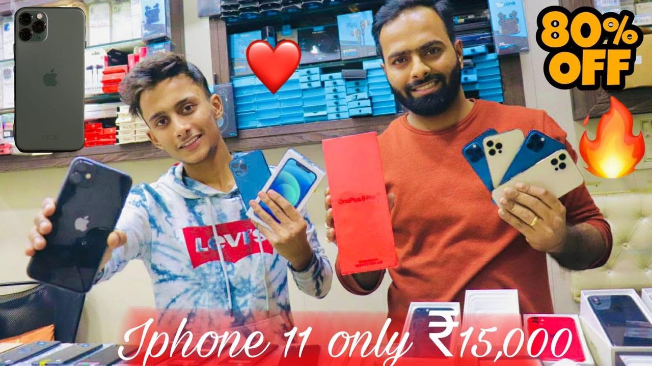 Cheapest iPhone Market In Delhi | iPhone 11 ₹15000 | Second Hand Mobile | Mobile Market Delhi | 🔥