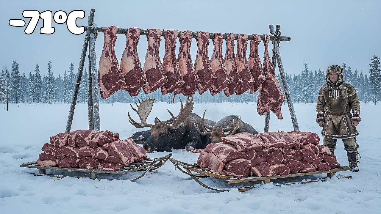 5000kg Moose Hunt to Feed an Entire Frozen Village | Yakutia Survival