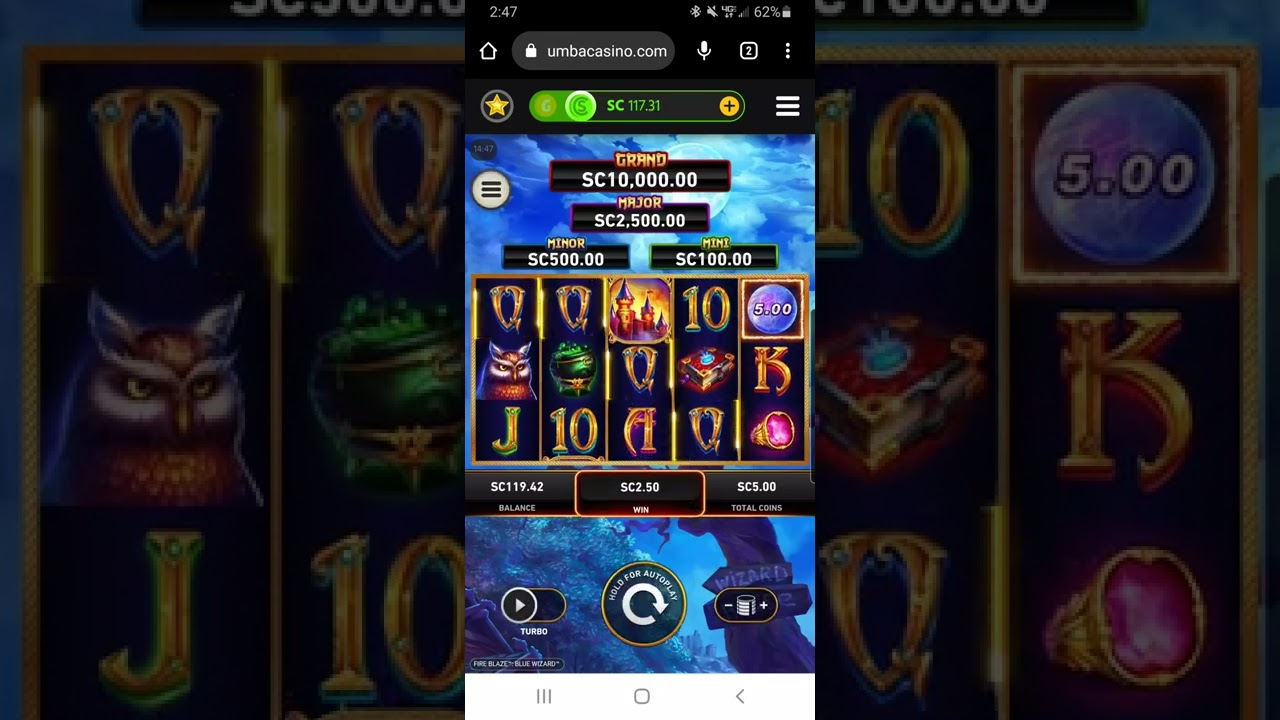 Huge Win!! Bonus after Bonus on Blue Wizard Fire Blaze Classic on Chumba. #chumbacasino #chumba