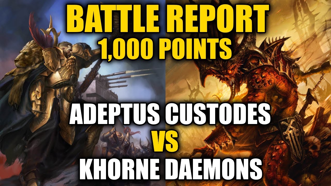 Adeptus Custodes Vs Daemons Of Chaos 1,000 Points Battle Report #3 | Warhammer 40k 10th Edition