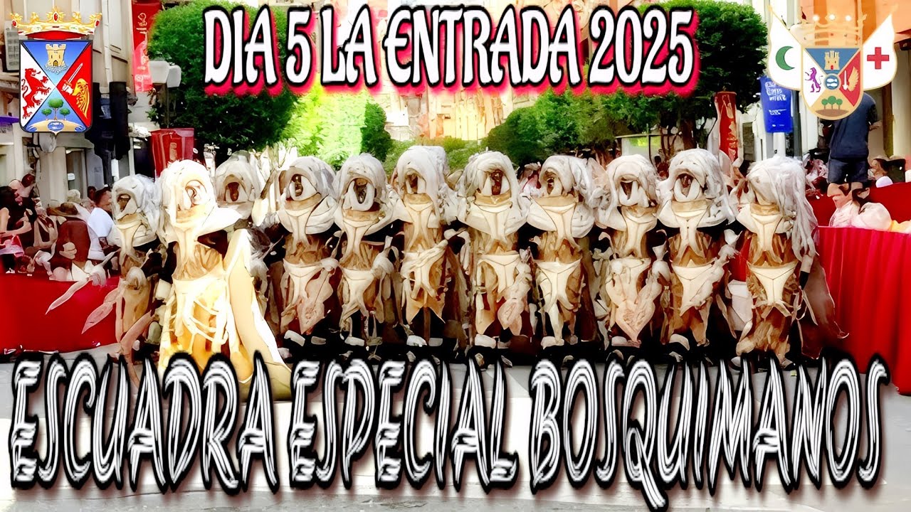 4K BOSQUIMANOS - ESCUADRA ESPECIAL - LA ENTRADA #villena #morosycristianos #desfile #fiesta