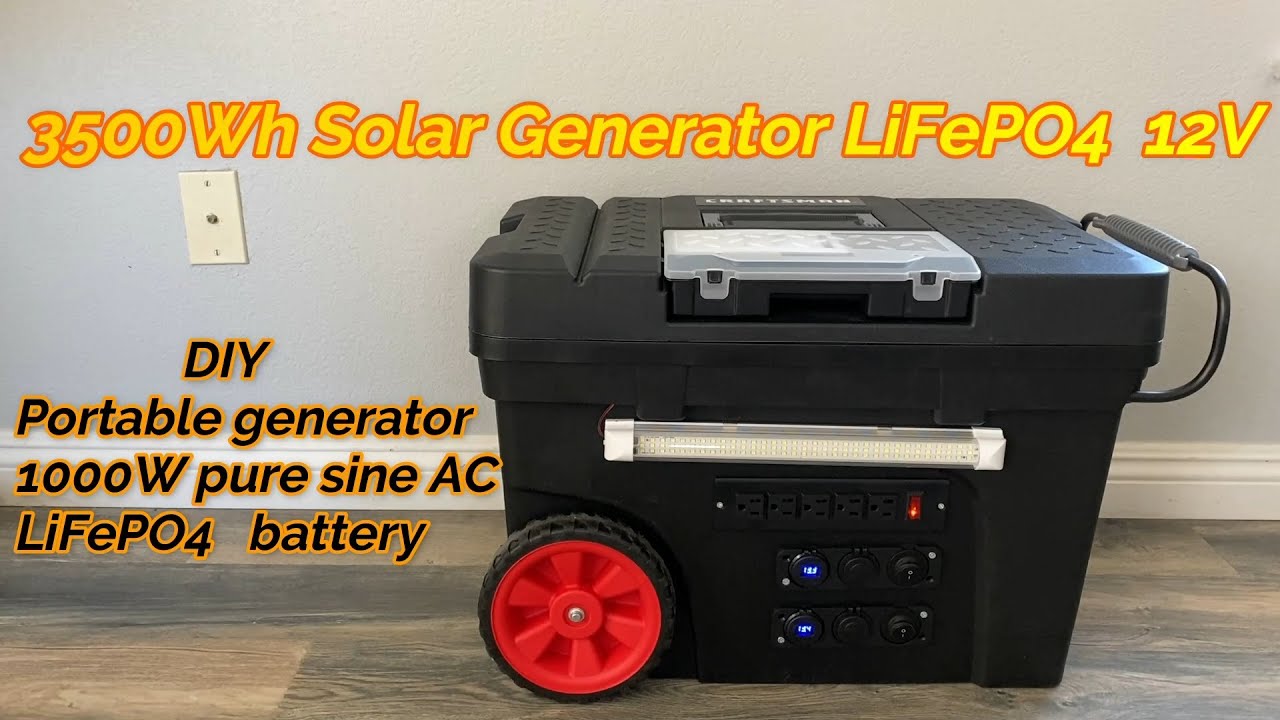 How to build Solar Generator 3500Wh LiFePO4 12V battery DIY full build 3.5kWh portable power station