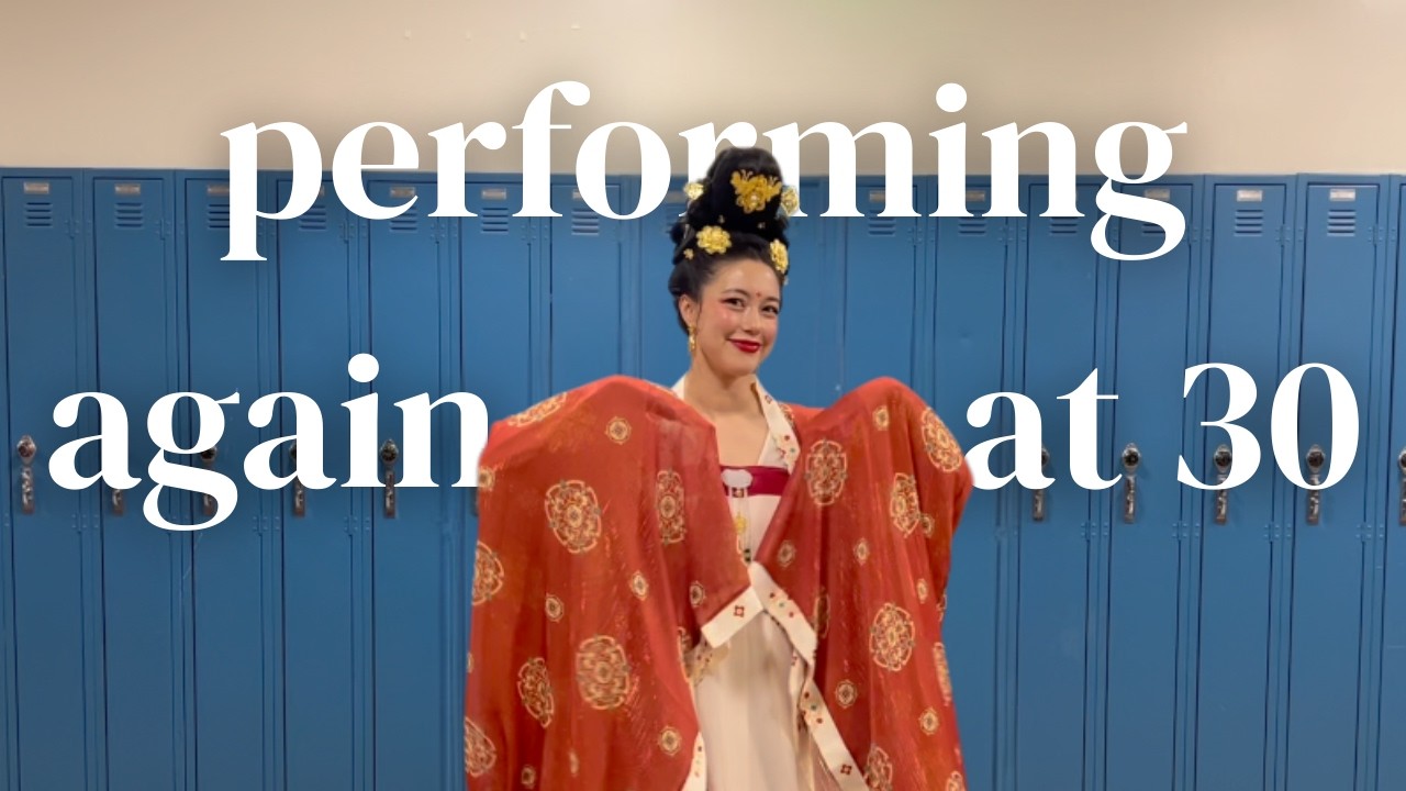 chinese new year dance performance + attempting traditional chinese inspired makeup 🪭