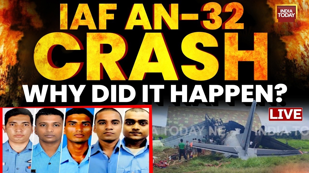 LIVE: Five IAF Personnel Killed As AN-32 Aircraft Crashes At Assam's Jorhat Airbase | Watch LIVE