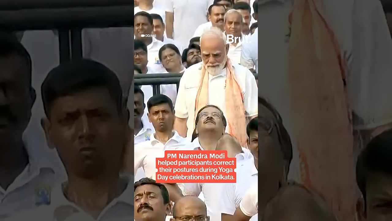 PM Modi steps in to guide Yoga Day participants