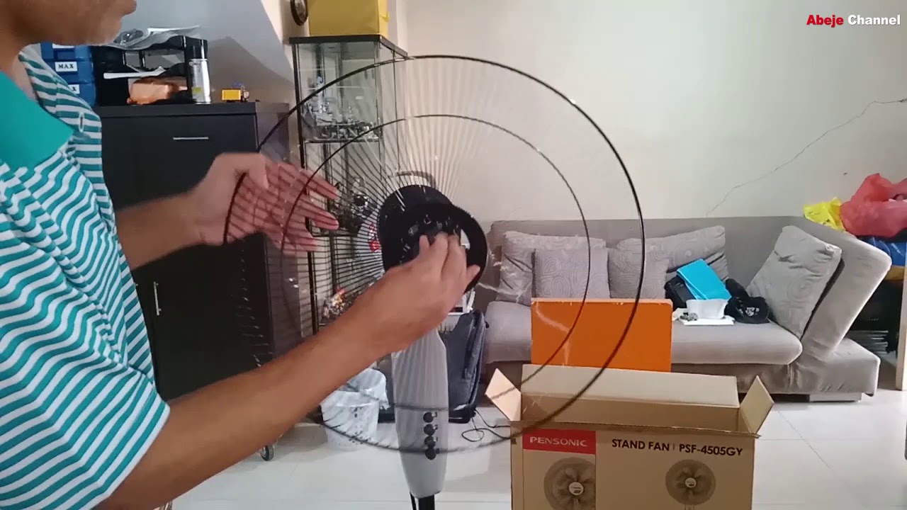 unboxing stand fan & pasang kipas berdiri