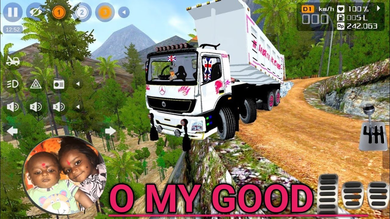 4x4 Power Full Tipper Truck Driving In Offroad | Bus Simulator Indonesia 12 Wheeler Truck Mod 